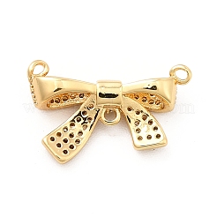 Rack Plating Brass Micro Pave Clear Cubic Zirconia Chandelier Component Links&nbsp;KK-K270-08G