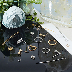 DIY Hollow Charm Drop Earring Making Kit&nbsp;DIY-UN0032-83