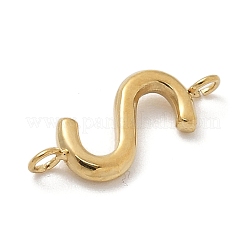 304 Stainless Steel Letter Connector Charms&nbsp;STAS-M108-01G-19
