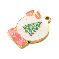 Christmas 304 Stainless Steel Enamel Pendants&nbsp;LS-STAS-B112-02G-01