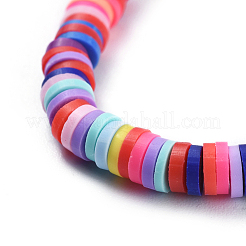 Handmade Polymer Clay Braided Bead Bracelets&nbsp;BJEW-JB04427-01