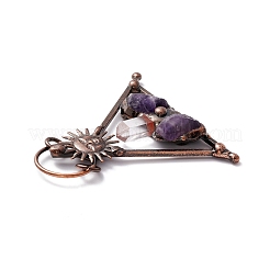 Natural Quartz Crystal and Amethyst Big Pendants&nbsp;G-M383-12LG