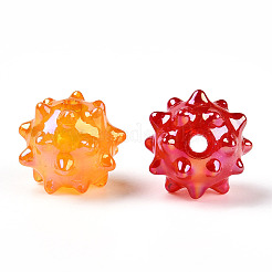AB Plating Opaque Acrylic Beads&nbsp;X-JACR-T003-02