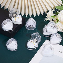 Heart Plastic Ring Boxes&nbsp;CON-WH0084-83B