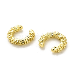 Brass Square Beaded Cuff Earrings&nbsp;EJEW-L270-002G