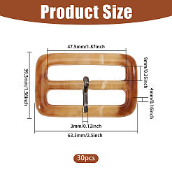 30Pcs Resin Rectangle Buckles&nbsp;FIND-CA0011-64