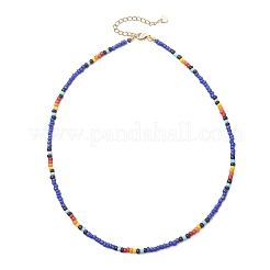 3Pcs 3 Colors Round Glass Seed Beaded Necklaces&nbsp;NJEW-JN05908