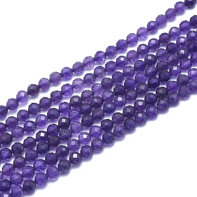 Natural Amethyst Beads Strands&nbsp;G-D0003-E84-4MM-1
