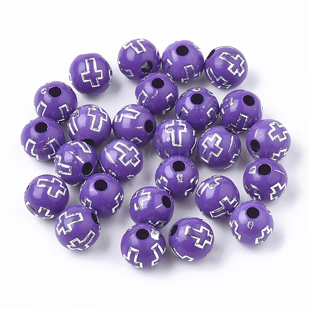 Plating Acrylic Beads&nbsp;PACR-Q113-10F-1