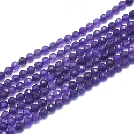 Natural Amethyst Beads Strands G-D0003-E84-4MM-1