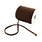 Soft Nylon Braided Cord, Elastic Piping Cord Trim, Coconut Brown, 5x3mm, about 21.87 yards(20m)/roll