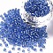 8/0 Glass Seed Beads, Silver Lined Round Hole, Round, Royal Blue, 2~3x1.3~3mm, Hole: 0.8~1.2mm, about 10000pcs/pound