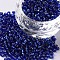 8/0 Glass Seed Beads, Silver Lined Round Hole, Round, Blue, 2~3x1.3~3mm, Hole: 0.8~1.2mm, about 10000pcs/pound