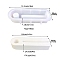 Food Grade Candlestick Silicone Molds, for Plaster, Cement Craft Making, Rectangle, 15.7x5.8x2.8cm