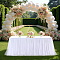 Polyester Table Skirt, Birthday Party Table Decoration, White, 1850x770x1~3.5mm