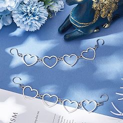 304 Stainless Steel Heart Link Shoes Chain&nbsp;HJEW-SP00017
