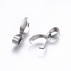 Tarnish Resistant 201 Stainless Steel Pendant Pinch Bails&nbsp;STAS-E437-25P
