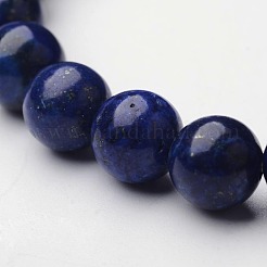 Natural Lapis Lazuli Beaded Stretch Bracelet&nbsp;X-BJEW-F203-06