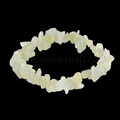 Natural New Jade Chips Stretch Bracelets&nbsp;BJEW-BB16534-A