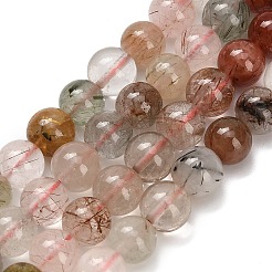 Natural Multi-Color Rutilated Quartz Beads Strands&nbsp;G-G300-A03-6mm