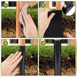 PVC Self-adhesive Anti-corrosion Protective Film for Wooden Fences&nbsp;AJEW-WH0643-002