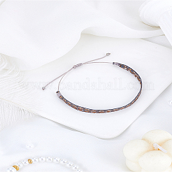 1Pc Bohemia Polyester Braided Flat Cord Bracelet&nbsp;BJEW-LP0004-23