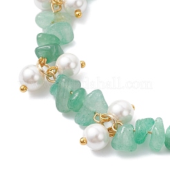 Natural Green Aventurine Chip Beaded Bracelets for Women&nbsp;BJEW-JB12301-01