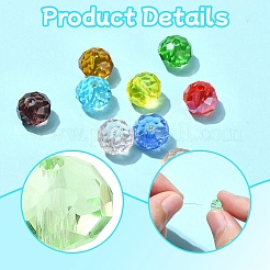 300Pcs 10 Colors Glass Beads Strands&nbsp;EGLA-YW0003-84