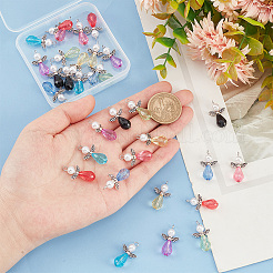 4 Sets Angle Shape Acrylic Pendants&nbsp;FIND-PH0009-11-WH