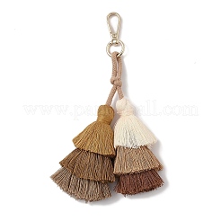 Handmade Macrame Nylon Thread Pendant Decorations&nbsp;HJEW-P019-12G