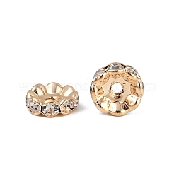 Brass Rhinestone Spacer Beads&nbsp;RB-A014-L10mm-01LG-NF
