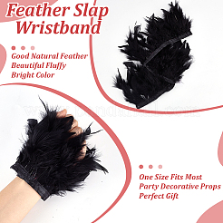 Rooster Feather Trim Clothing Cuffs Decoration&nbsp;AJEW-WH0696-197A
