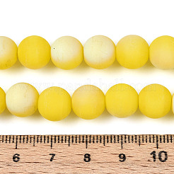 Frosted Opaque Glass Beads Strands&nbsp;GLAA-T032-P10mm-MBB16