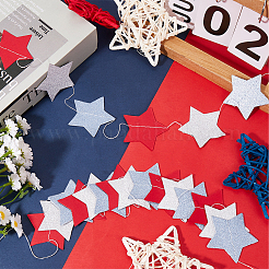 5Pcs Star Paper Flag Banners&nbsp;DIY-SP0003-82C