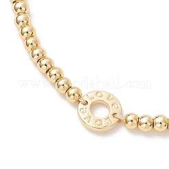 3Pcs Brass Round Beads Braided Bead Bracelets&nbsp;BJEW-JB12888