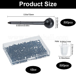 500Pcs Eco-Friendly Plastic Stud Earring Findings&nbsp;KY-SP0001-01B