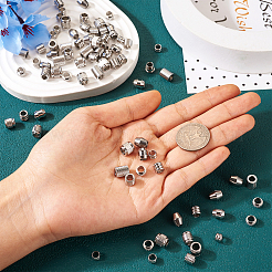 90Pcs 9 Styles 201 Stainless Steel European Beads&nbsp;STAS-TA0001-99