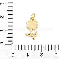 Brass Micro Pave Cubic Zirconia Pendants&nbsp;KK-F938-29G-01B