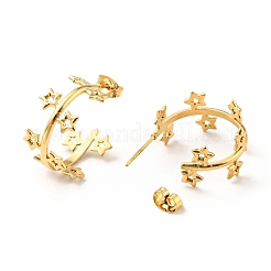Star Wrap Stud Earrings&nbsp;EJEW-G293-01G