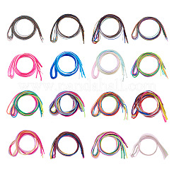 16 Bags 16 Style Metallic/Polyester/Organza/Yarn Cords Cords Hair Braiding String&nbsp;OHAR-KS0001-01