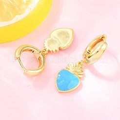 Valentine's Day Brass Hoop Earrings&nbsp;EJEW-Z164-11G