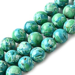Dyed Natural Magnesite Beads Strands&nbsp;G-L617-D01-8mm-01