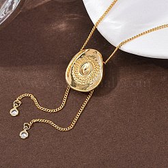 Brass Cowboy Hat Bolo Tie Lariat Necklaces&nbsp;NJEW-D346-01G