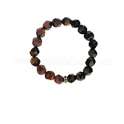 Natural Tiger Eye & Obsidian Beaded Stretch Bracelets for Women Men&nbsp;WG6996F-01