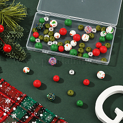 64Pcs Round & Rondelle Food Grade Eco-Friendly Silicone Beads&nbsp;SIL-SP0001-19G