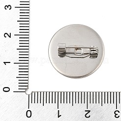 304 Stainless Steel Brooch Cabochon Settings&nbsp;STAS-E547-08D-P