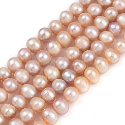 Natural Cultured Freshwater Pearl Beads Strands&nbsp;PEAR-I007-07J-07B