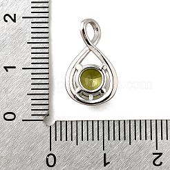 925 Sterling Silver Pave Cubic Zirconia Pendants&nbsp;STER-V001-03P-08