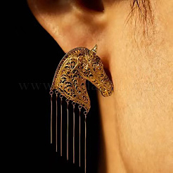 Alloy Horse Tassel Earrings for Women&nbsp;WG227FF-01