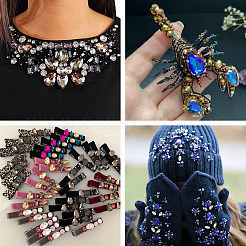100Pcs 10 Colors Sew on Rhinestone&nbsp;DIY-CW0001-38